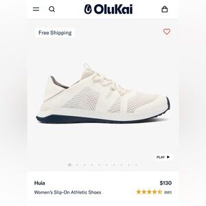 Women's OluKai Huia White Athletic Sneakers